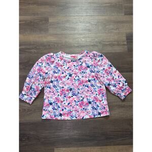 Lilly Pulitzer Sweater Womens Medium Corden Top Party Like A Lobstar Floral